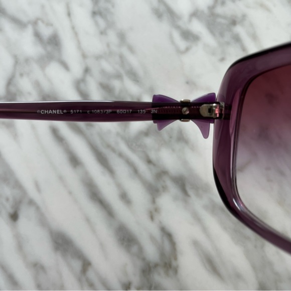 Chanel Acetate CC Bow Sunglasses 5171 Purple - Picture 7 of 10